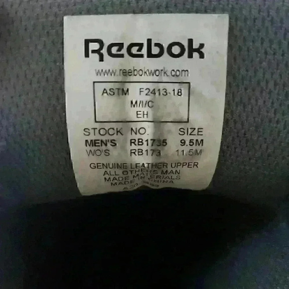 Reebok Work Men\'s Dayod RB1735 Athletic Hi-Top Safety Shoe Size 9.5 M main image 6